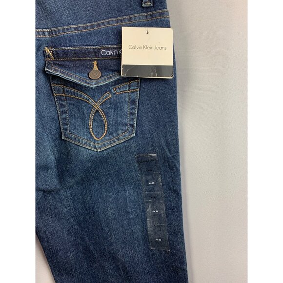 Women's Calvin Klein NWT Blue Bootcut Jeans Size 4 - Picture 6 of 8